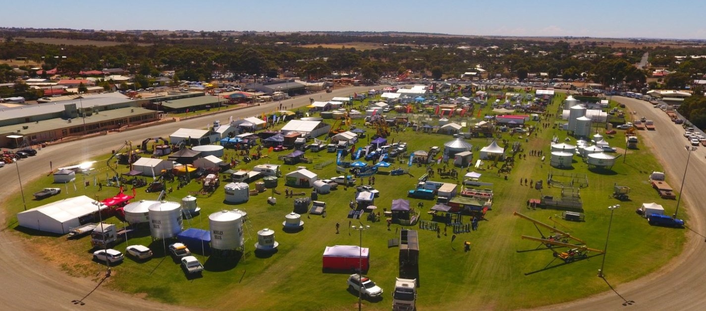 Aerial shot of Wagin Agricultural Show